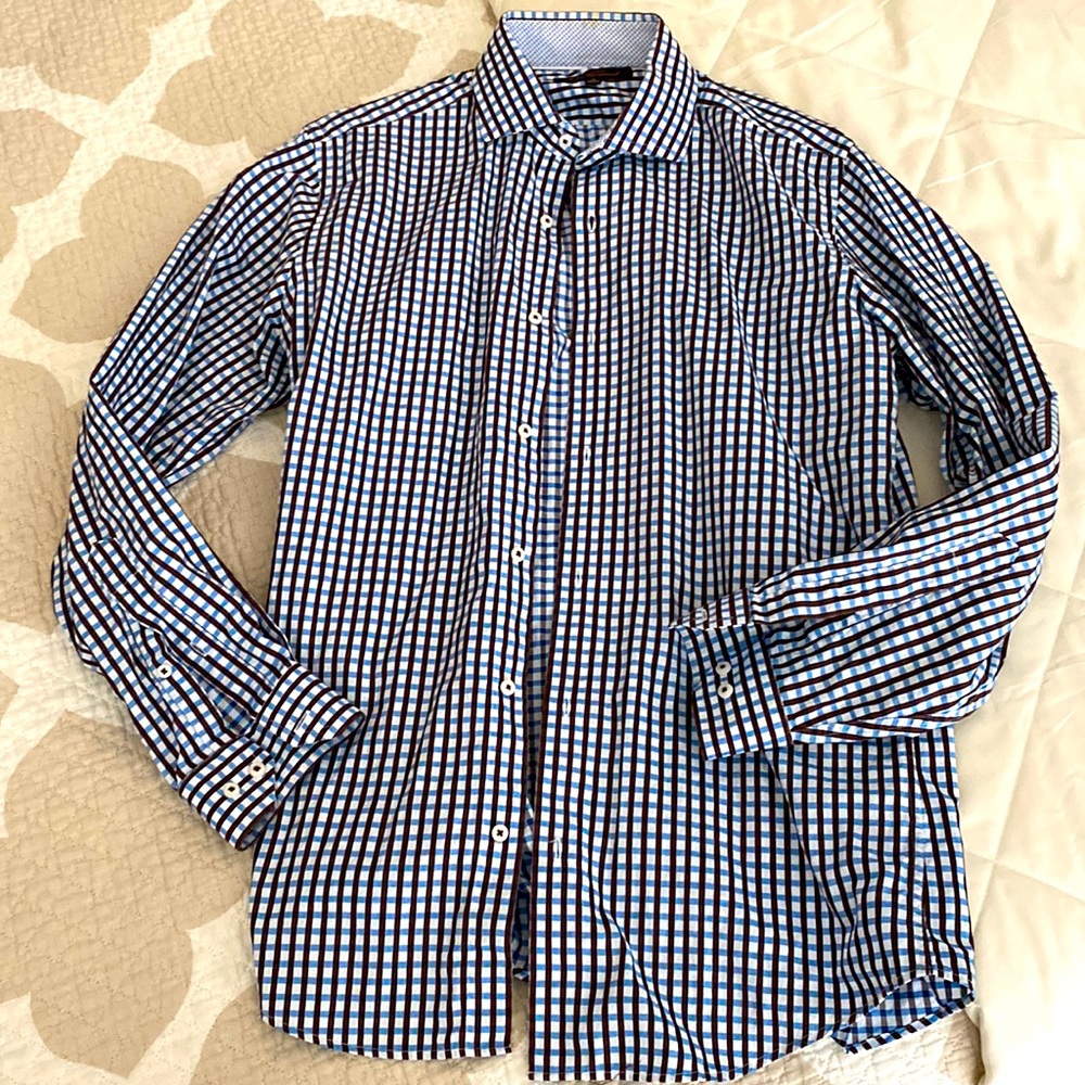 Ben Sherman dress shirt in blue plaid